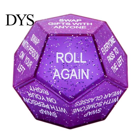 Group Activity Props Santa Swap Gift Exchange Dice, 12-Side Glitter Game Christmas Stocking Stuffers, Ideas Secret Party Favors Dice for Family Party,
