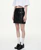 Bikwaieos Faux Leather Pocket Mini Skirts_Black