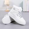 Fleece Thickened Little White Shoes Women's New Winter Casual Thick-soled Non-slip Student Board Shoes High-top Warm Cotton Shoes