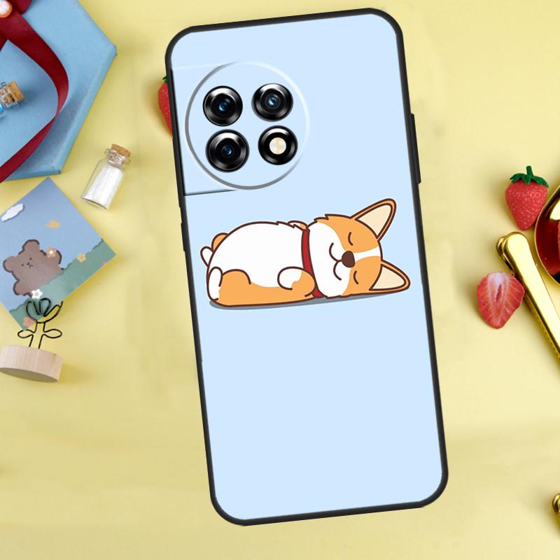 Cute Corgi Dog Case For OnePlus 15 13 13R 13T 12 12R 11 10 9 10R 10T 8T Nord 5 CE 4 2 3 Lite N20 N30 Cover