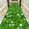Autumn Style Long Lobby Carpet Fresh Green Grass Pattern Stairway Hallway Home Corridor Carpet Aisle Party Wedding Red Area Rugs