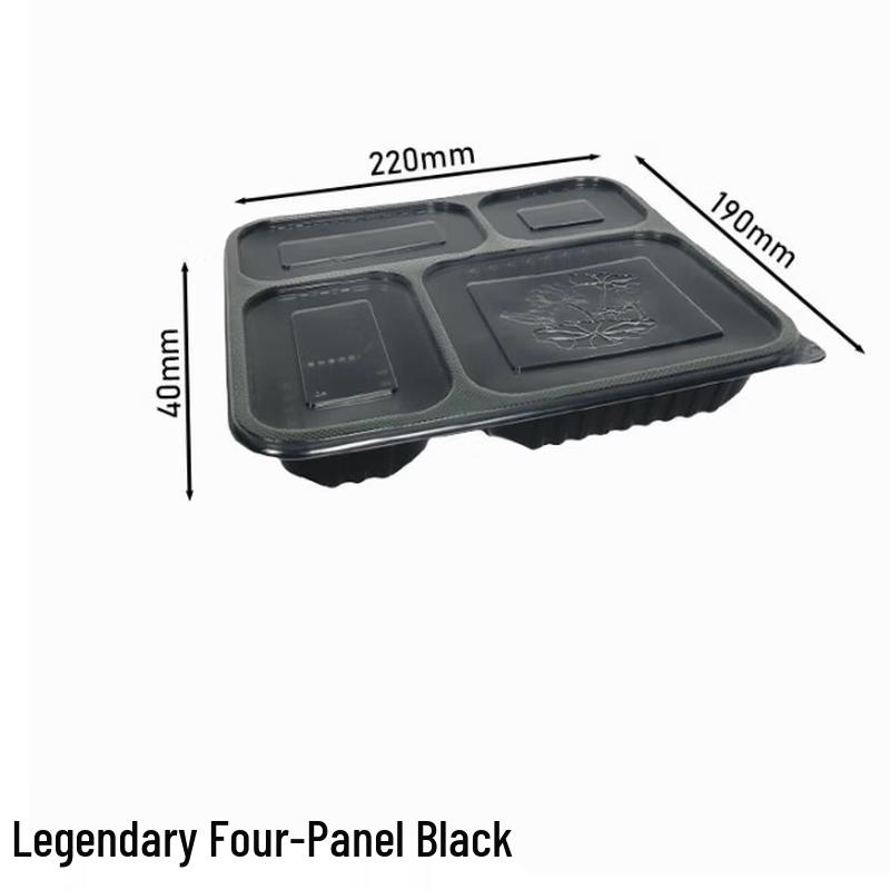 Zebian Disposable Compartmented PP Plastic Lunch Boxes with Lids