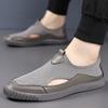Fashion Male Comfortable Beach Sandals Driving Shoes Mens Slip On Walking Shoes Mens Hollow Out Loafers Luxury Brand Men Casual Flats
