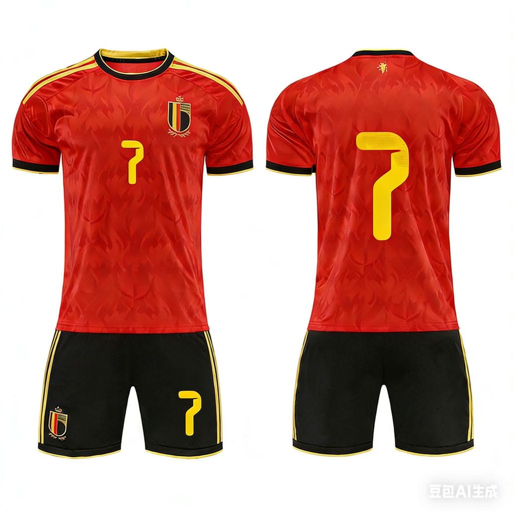 Maglia da calcio casalinga del Belgio Euro N.. 7 10 Lukaku 25 Set Maglie Multi-Library