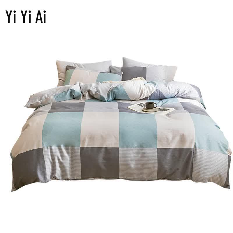 YIYIAI Pure Cotton Printed Four-Piece Bedding Set