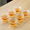 Thickened, heat-resistant glass tea cup for home use – transparent, Gongfu style, ideal for tea tasting. Large host cup, perfect for enjoying tea.