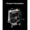 2 Heat Pipes CPU Air Cooler X79 X99 4Pin Processor Cooling Fan For Intel LGA  775 1366 1151 1155 1200 1700 2011 AMD AM3 AM4 AM5