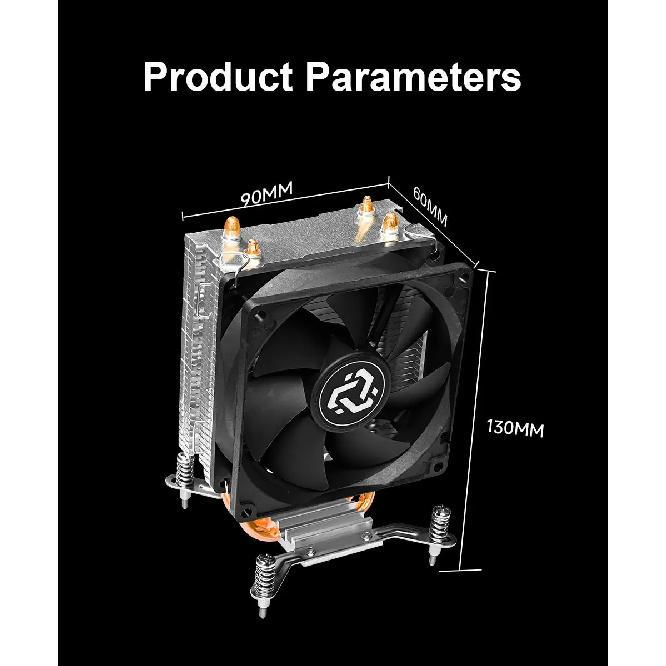 2 Heat Pipes CPU Air Cooler X79 X99 4Pin Processor Cooling Fan For Intel LGA 775 1366 1151 1155 1200 1700 2011 AMD AM3 AM4 AM5