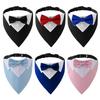Sucado Bow Tie Dog Collar Tuxedo Bandana Adjustable Formal Puppy Triangle Neck Wear for Wedding Birthday Dress-up Cosplay Party