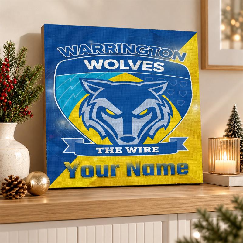 Warrington Wolves FC Custom Name Text 5D Diamond Painting Kit DIY Full Drill Diamond Art Decoration