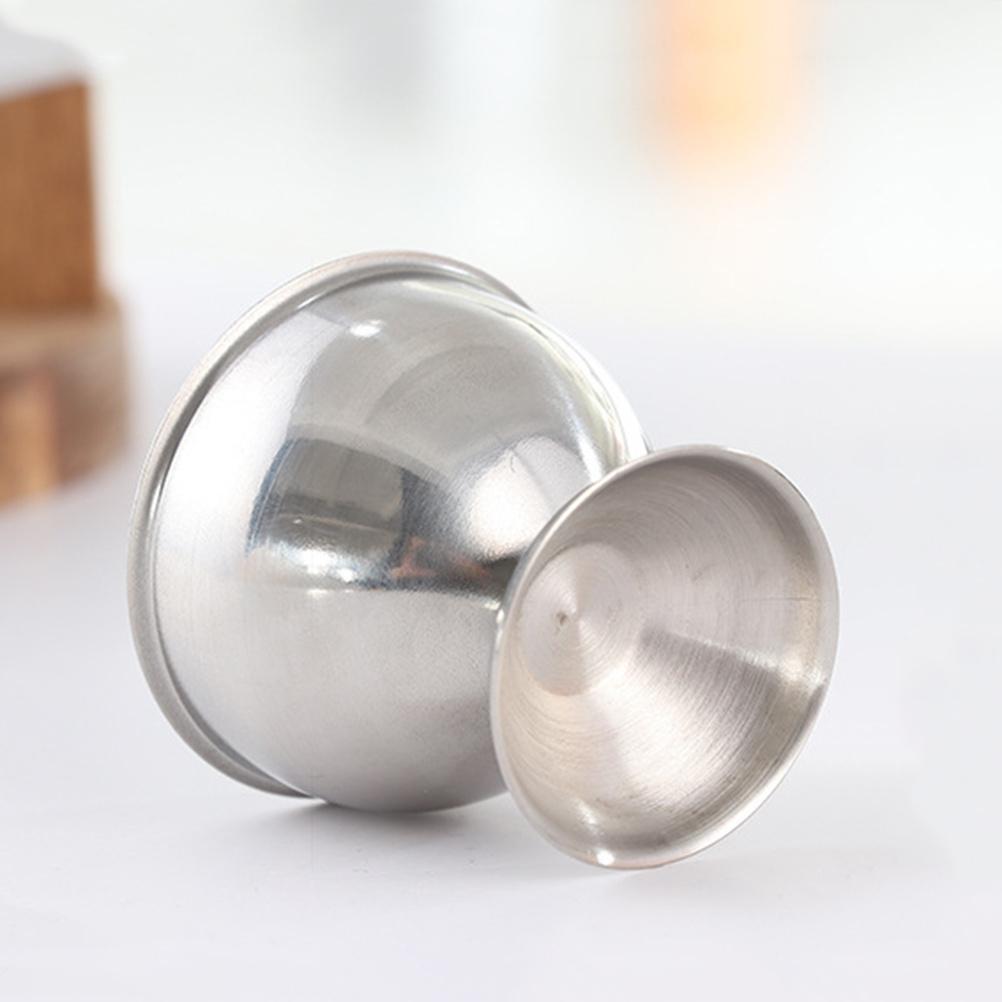 2Pcs Stainless Steel Boiled Egg Holder Egg Cup Tabletop Kitchen Dining Room Restaurant Easter Holiday Decoration