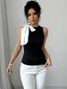 2025 Summer Women's Sleeveless Top: European-American Design, Fashionable, Slimming Vest