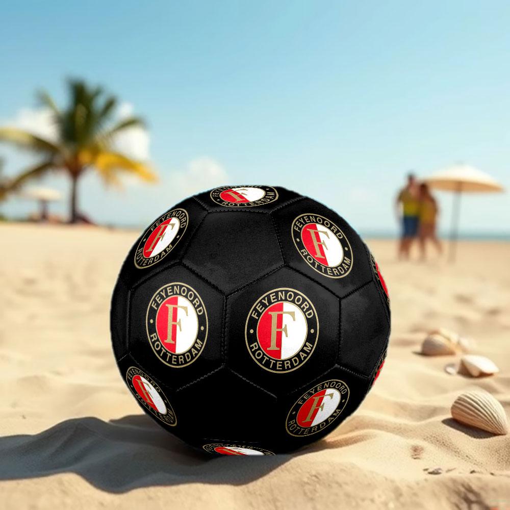 Feyenoord Rotterdam Size 5 Soccer Ball, Machine-Stitched PVC, Durable & High Bounce, All Ages Fit, Fan Merchandise, Matches & Outdoor Use.