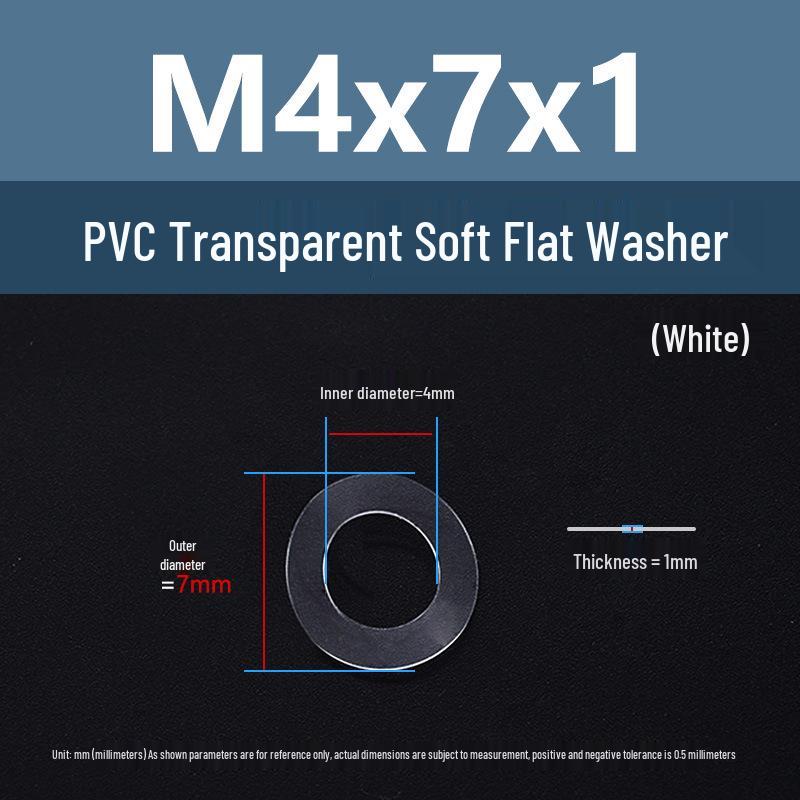 Yigu Transparent PVC Gasket Washer - Flat Rubber Insulating Sealing Washer
