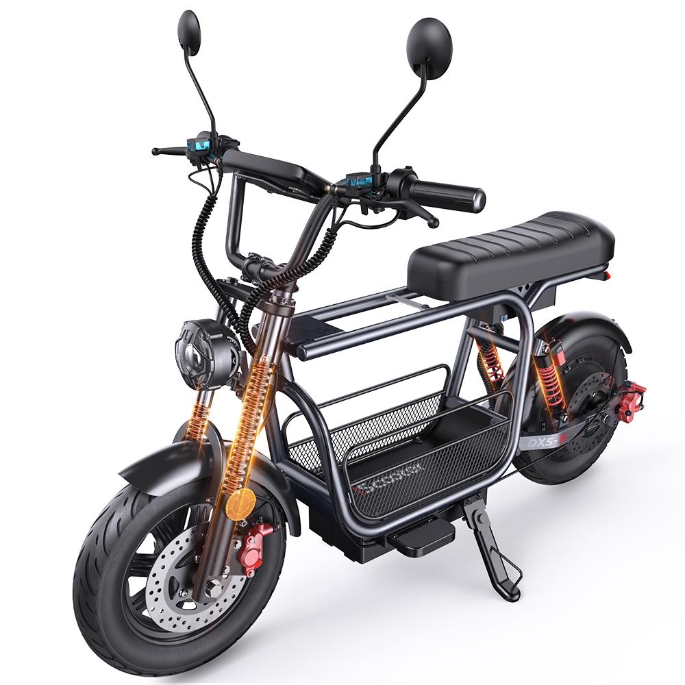 ISCOOTER DX5 1500W Výkonný motor Pohodlná elektrická koloběžka pro dospělé 15palcové pneumatiky 48V15.6Ah Baterie Městská dojížděcí e-koloběžka