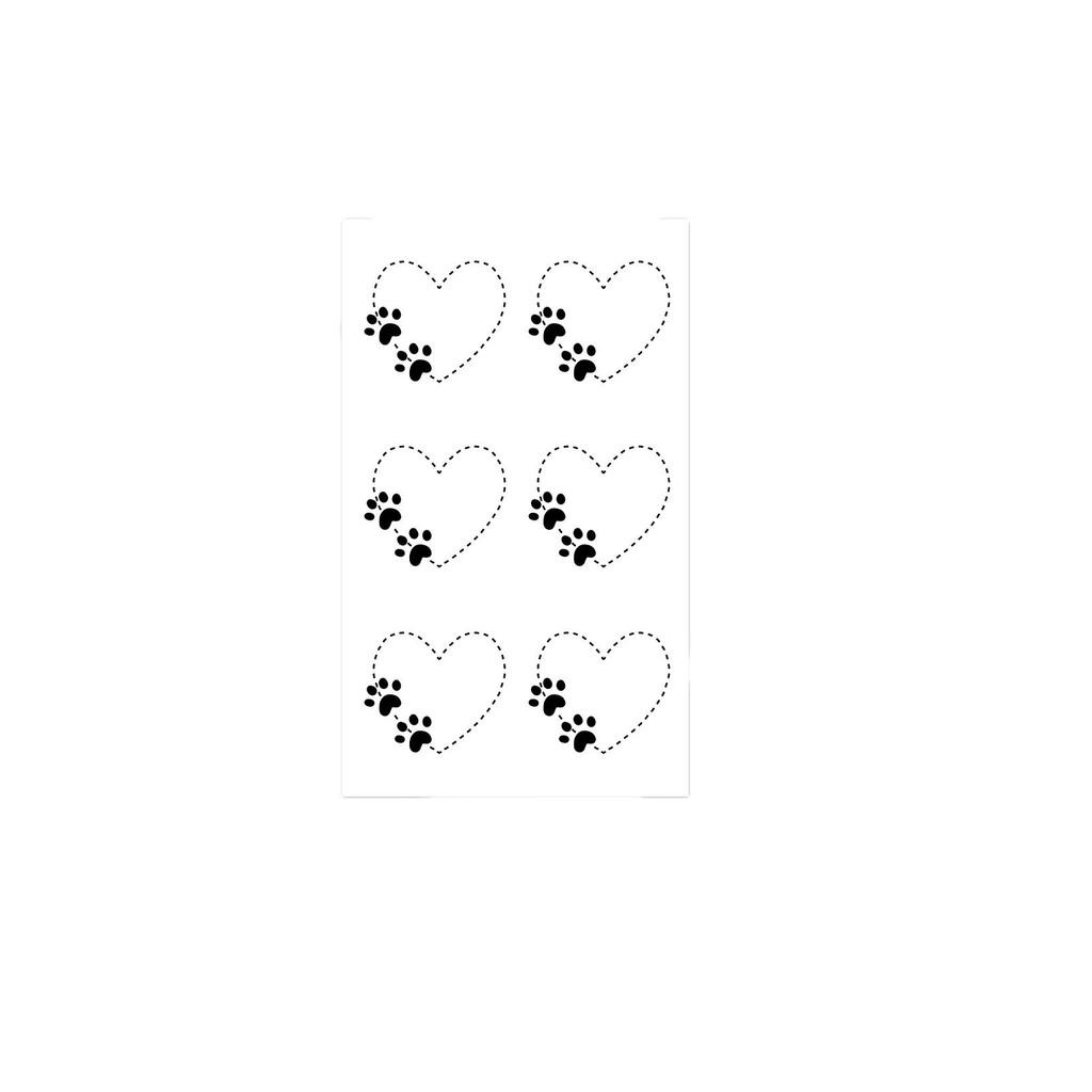 Atmospheric Love Paw Print Tattoo Sticker, Advanced Sense Point Thorn Design, Waterproof And Wear-Resistant, Personalized Sticker