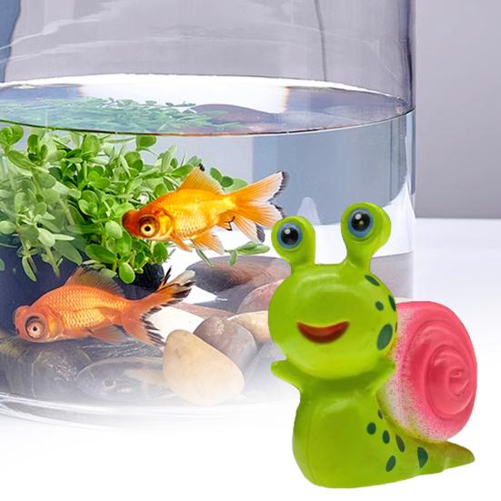Yousheng Snail Desktop Ornament Cartoon Solid PVC Craft Colorfast Fish Tank Landscaping Smooth Cute Animal Figurine Table Decoration Home Supplies