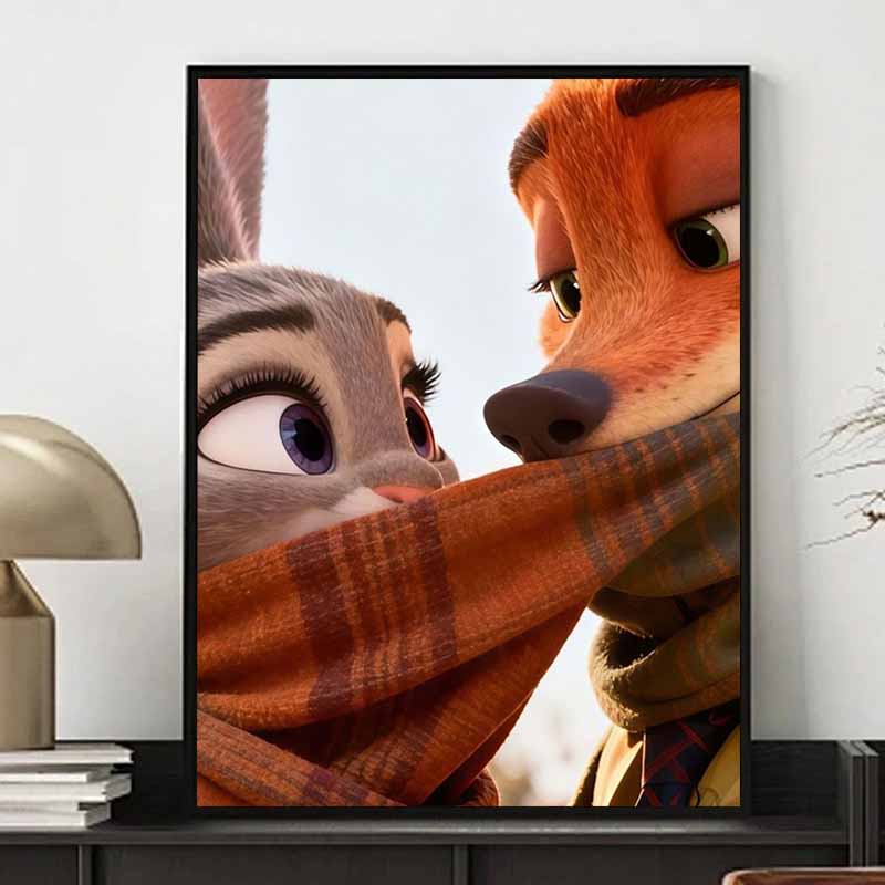 Disney Diamond Painting 5D Judy  Nick Wedding Selfie Cartoon Movie Cross Stitch Embroidery Handmade Gift Home Decor