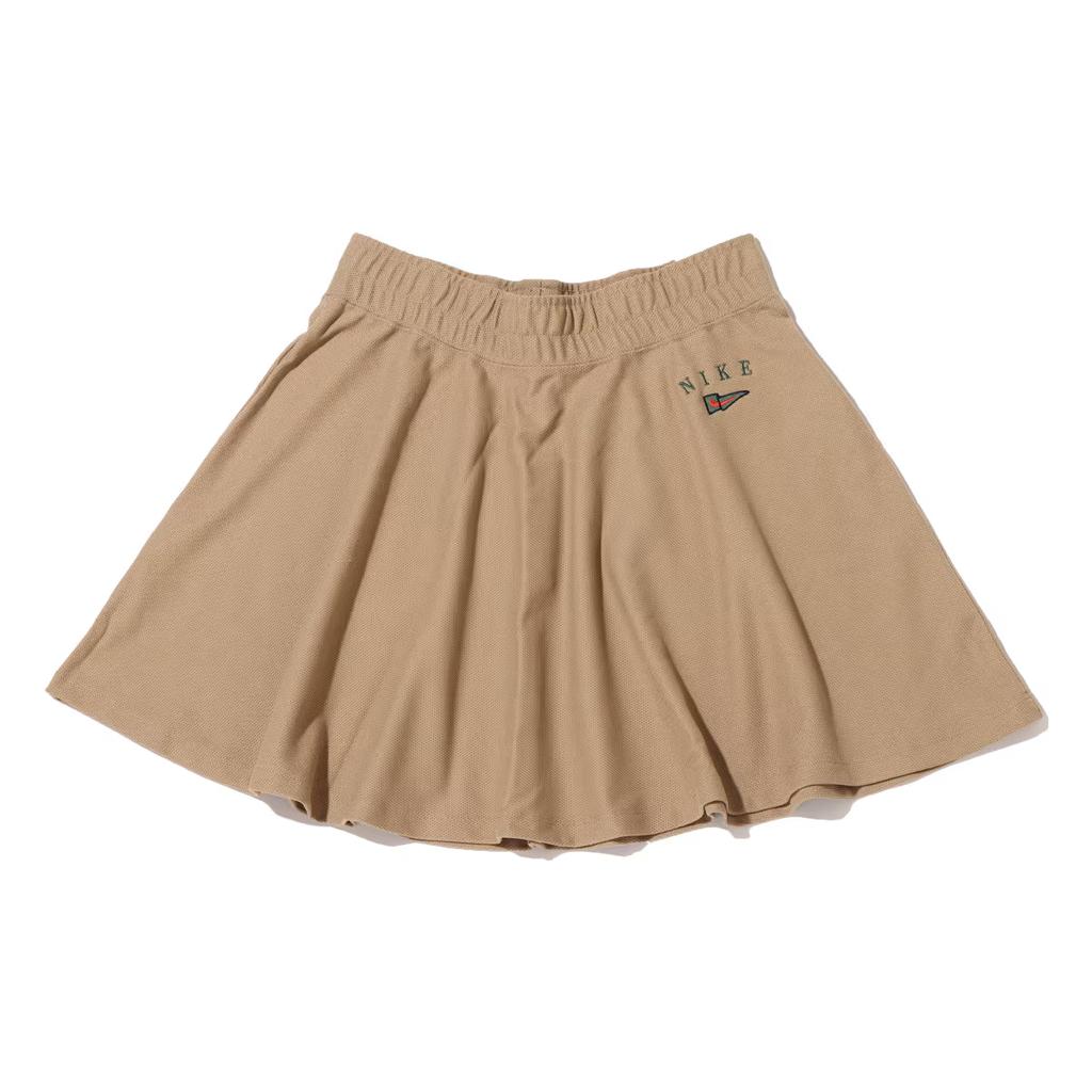 Nike Sportswear Logo Embroidered High-Waist Cropped Skirt Women Bottoms Khaki FD0898-247
