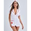 New Fashion Women's Sexy V-neck Cosplay Nurse Uniform Adult Lady Roleplay Doctor Dress Night Club Costumes