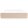 Pocket Spring Mattress for Children Medium Firmness Light Brown 80 X 160 Cm Artificial Leather