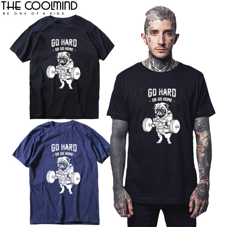 100% Cotton Casual Pug Life Mens T Shirts Fashion Go Home Or Go Hard Men Tshirt Men's Tee Shirts Tops Men T-shirt Men Tee Shirts