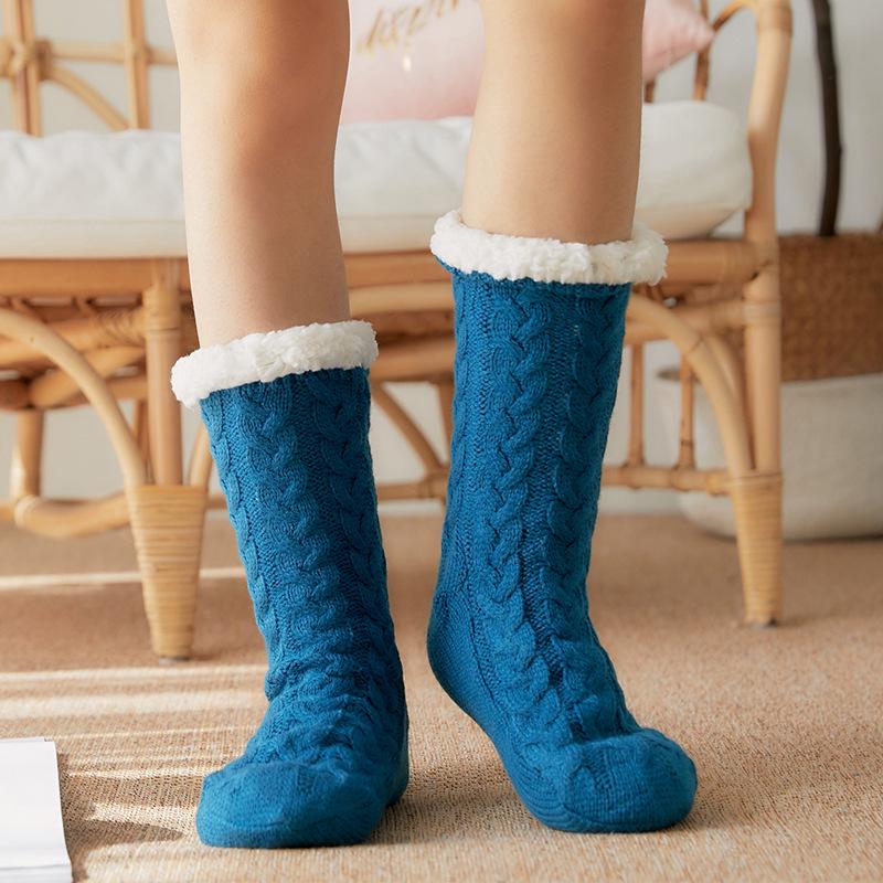 Boden Socken Erwachsene Zuhause Postpartale Socken Beinstulpen Schlaf Weihnachten Schnee Socken Korallenfleece Hausschuhe Teppich Socken