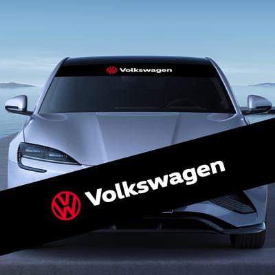 1Pcs Car Front Windshield Stickers Front and Rear Decorative Emblem For Passat Polo Golf Beetle Caddy T5 Up Eos Tiguan