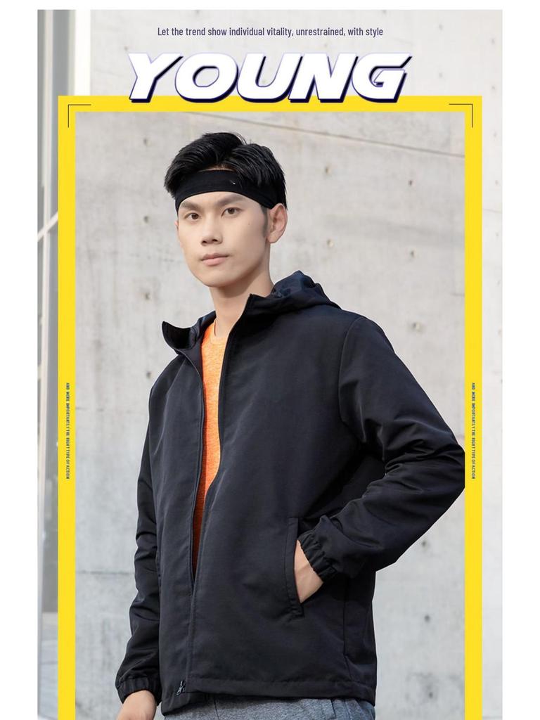 Men's Korean Style Hooded Windbreaker - Loose Fit, Spring/Autumn Jacket for Couples, Outdoor/Leisure Wear.