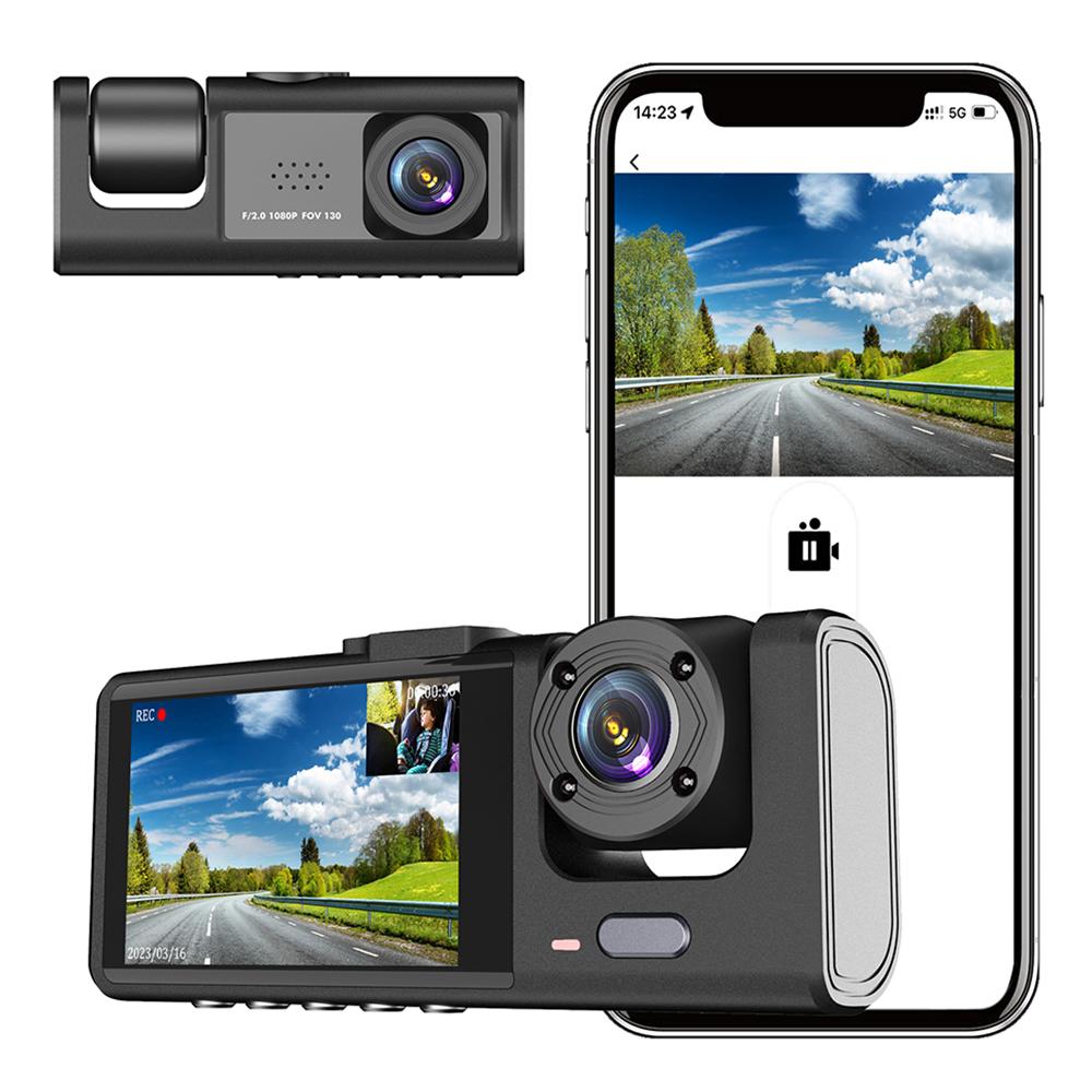

Y16 Car DVR Dash Cam 1080P HD Parking Monitoring 3 Cameras Vehicle Driving Recorder A