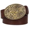 Fashion Women Belt Retro Floral Pattern Flower Design Arabesque Pattern Golden Floral Popular Element Girdle Women Gift