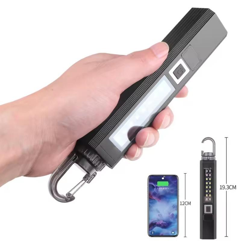 LED Super Bright Flashlight, Rechargeable with Hook & Strong Magnet, Inspection Light for Outdoor & Emergency Lighting