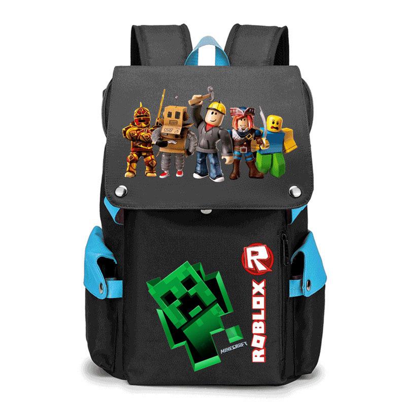 2024 New Student School Bag Robles Printed Backpack Canvas Backpack Men and Women