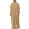 Muslim Middle East Arab Dubai Men's Dress Shirt Traditional Long Robe Elegant Clothing Comfortable Lightweight Fabric