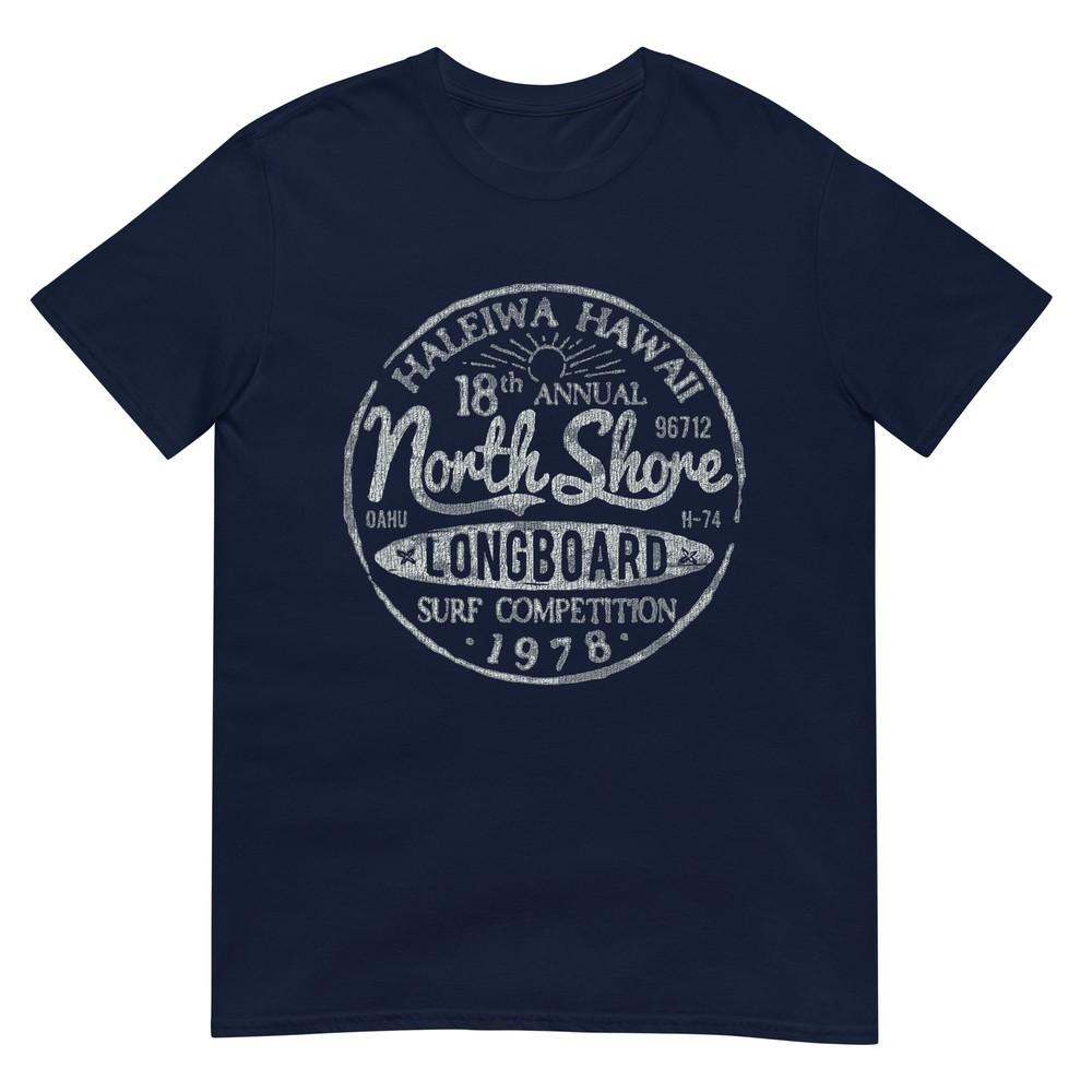 Long Board North Shore Surf Vintage Hawaii Beach TShirt S