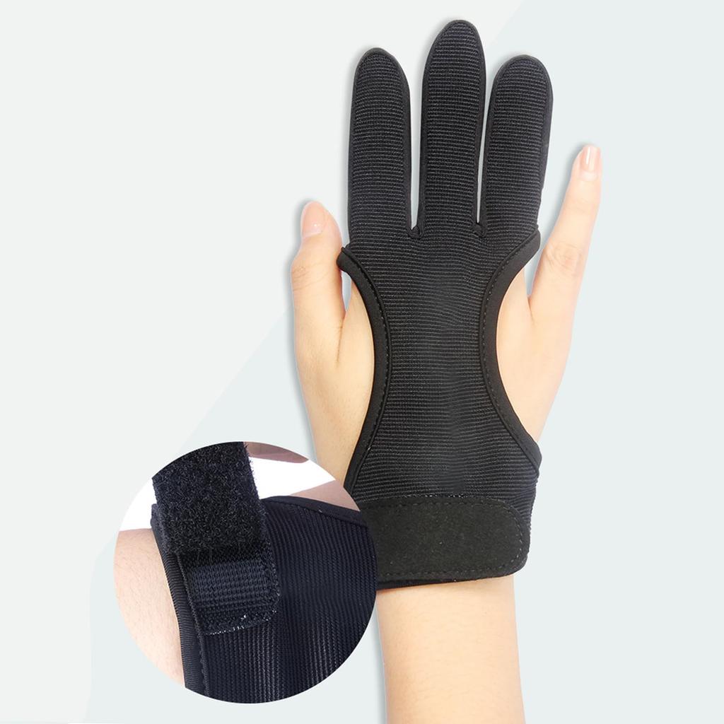 Archery Arm Kyudo Arm Forearm Adjustable Archery Finger Recurve Bow for Competition and Black [2-Piece Set] Guards, Guards, Protectors, Gloves,
