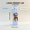 1PC Cute Coffee Puppy Dog Pattern 750ml Color Plastic Sports Water Bottle Leakproof Flip Straw Lid Suitable for Sports Office Home Use