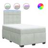 Maison Exclusive - Sommier à lattes de lit et matelas Gris clair 120x200cm Velours