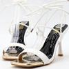 Fashion Cross Tied Square Toe High Heel Shoes for Woman Lace-up Thin Heeled  Designer Roman Shoe Fashion Comforts Plus Size Women Sandal