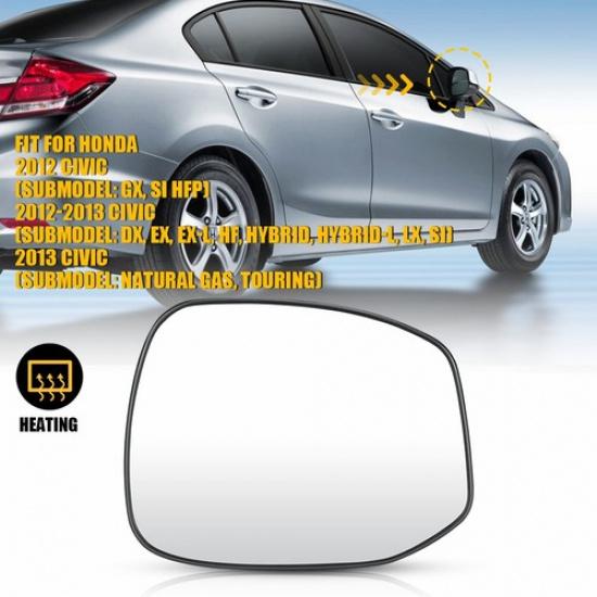 Passenger Mirror Side Glass For 2012-13 Civic HO1325113 Honda