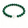Unisex Cross Hand-Beaded Natural Stone Bracelet with Elastic Cord - High-End Gift