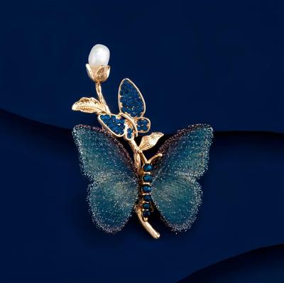 Elegant Butterfly Embroidery Brooch - Women's Fashion Pin Accessory