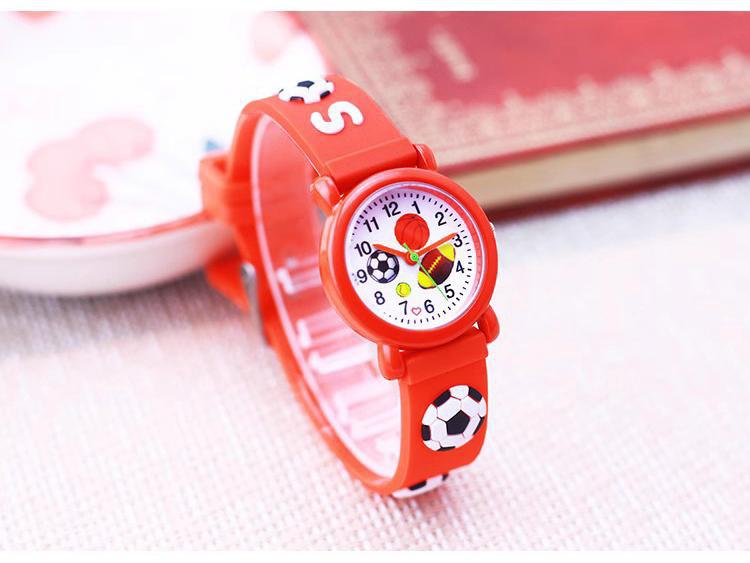 Children's Cute Football Cartoon Quartz Watch for Boys and Girls