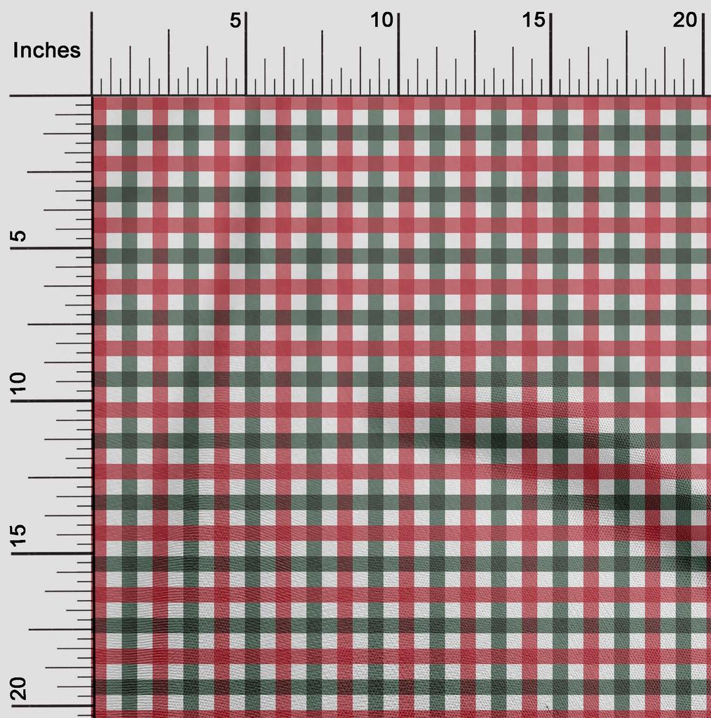 oneOone Tessuto Cotone Flex Tessuto a Quadretti Gingham Stampe al Metro Larghezza 40 Pollici
