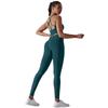 European and American New Seamless Knitted Solid Color Beauty Back Tight High Waist Yoga Suit Running Fitness Two-piece Set