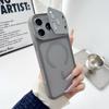 Metal Lens Holder Magnetic For  Case For For Iphone 17 16 Plus 1 14 13 12 Pro Max Wireless Charging Acrylic Hard Back Cover