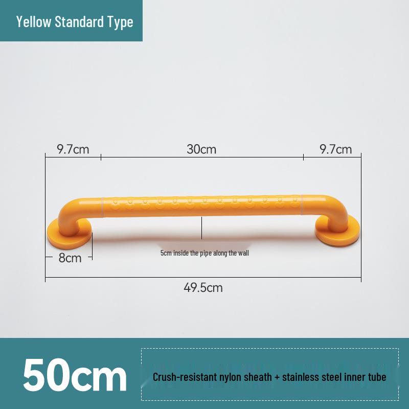 Stainless Steel Non-Slip Grab Bar for Barrier-Free Bathrooms, Ideal for Elderly and Disabled.