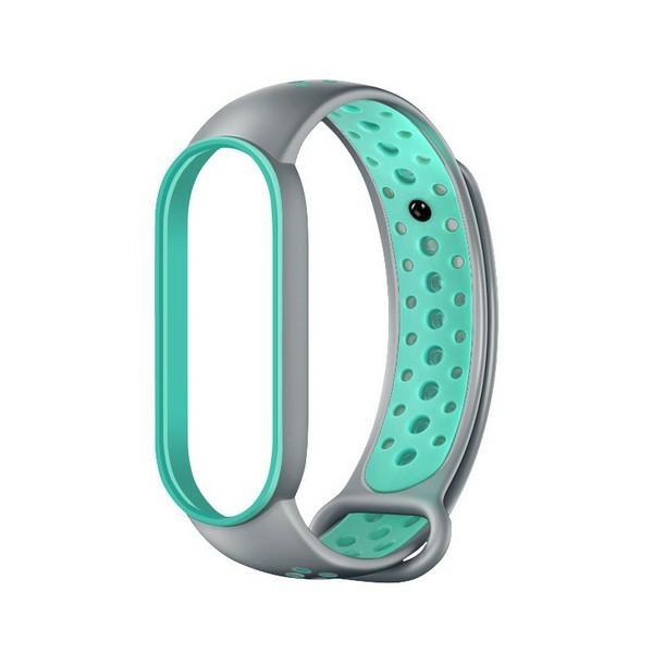 Pasek do Mi Band 7 Beline Design Szaro-zielony