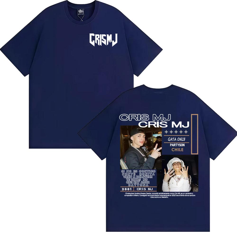Rapper Cris Mj Album Tour 2026 Graphic Tshirts Unisex Women Vintage 90s Hip Hop Street Tshirt Casual Oversized T Shirt