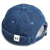 Casquette Docker en Denim Mode Chapeau sans Bord Casquette Calotte Unie Couleur Unie Casquette de Marin Bonnets Chapeaux Homme Femme Chapeau Seau Chapeau Papa Réglable